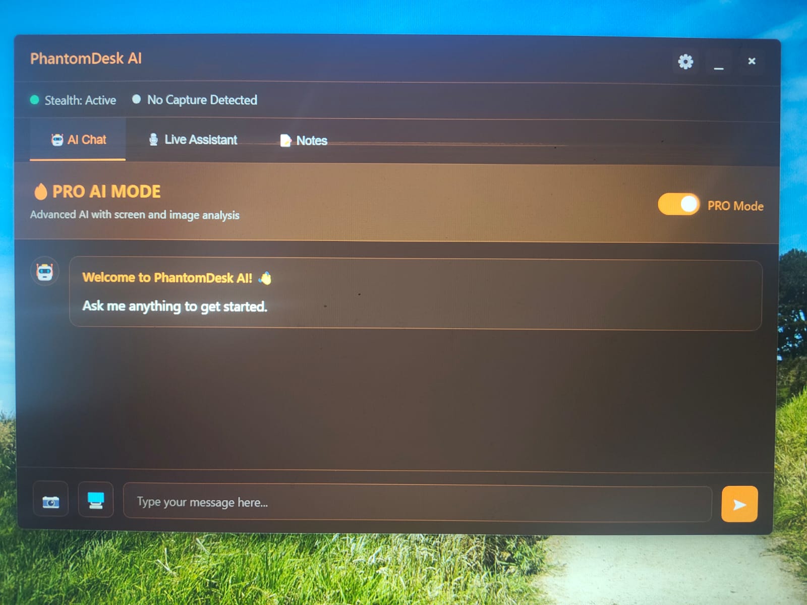 PhantomDesk AI Pro Mode Chatbot